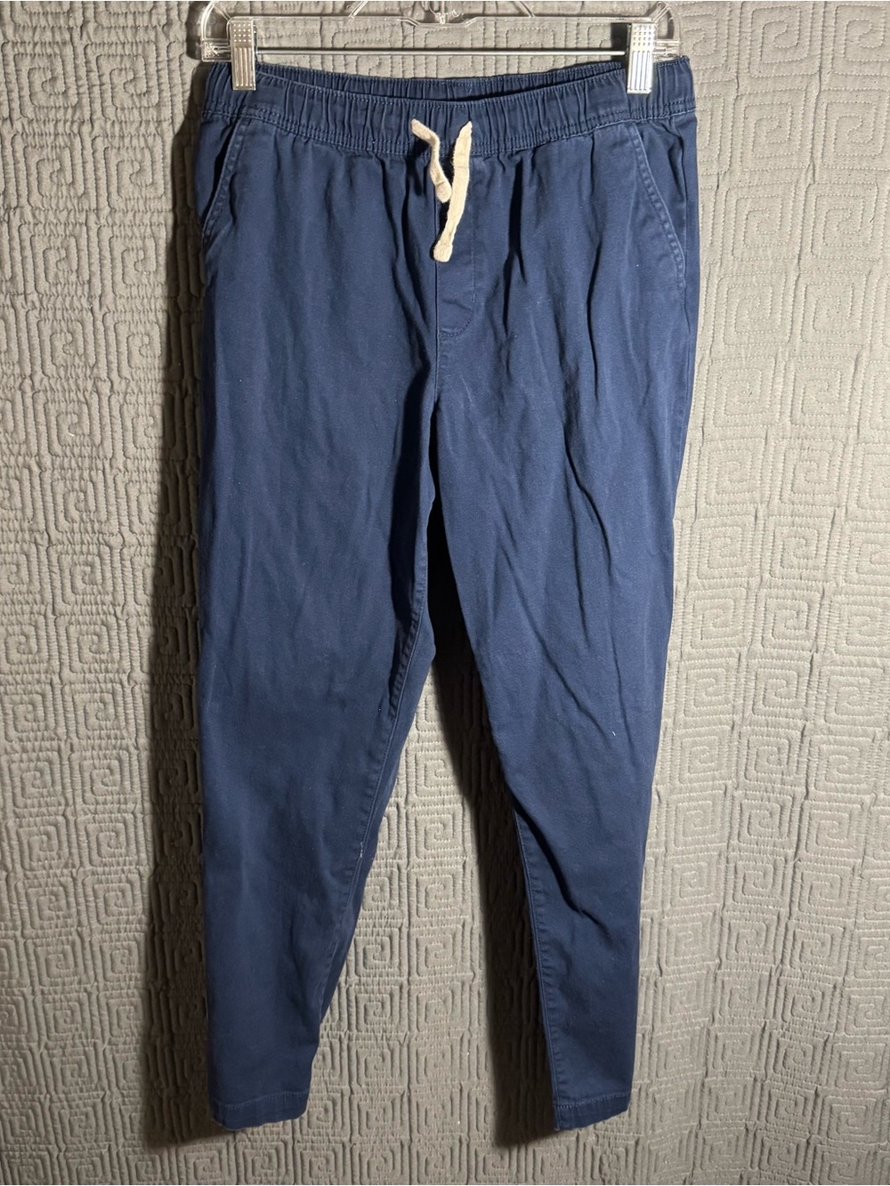 Wonder Nation Pants Boys XL 14/16 Navy Blue Uniform Drawstring Elastic Waist